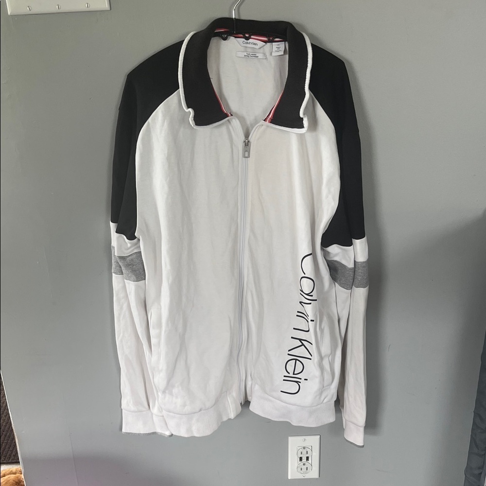 Calvin Klein Monochrome Zip-Up Jacket Size Large